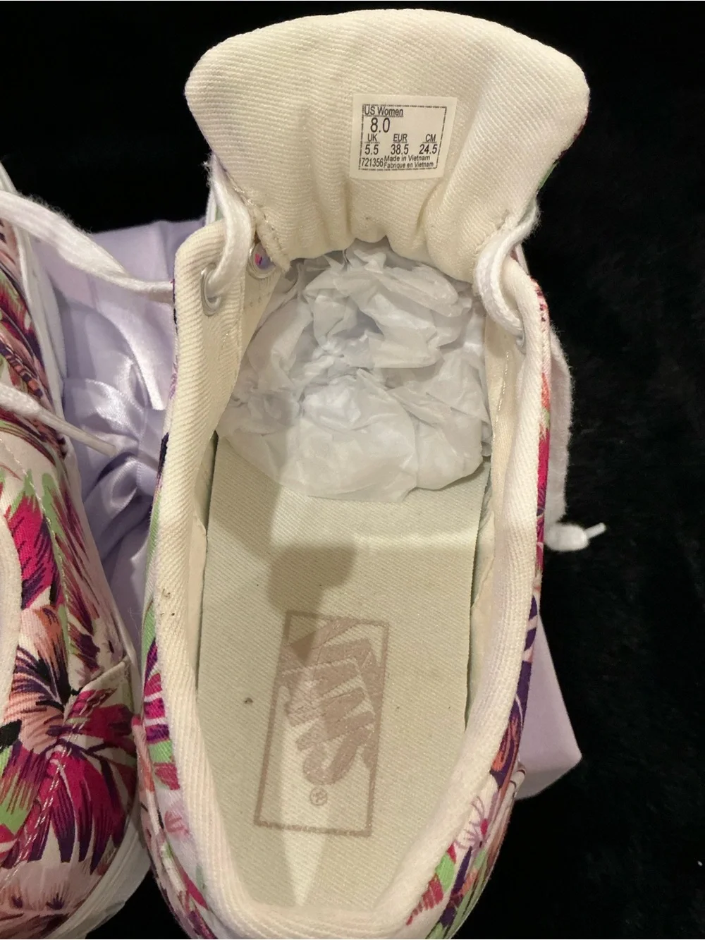 Vans Women's Tropical Print Canvas Platform Sneakers - Size 8